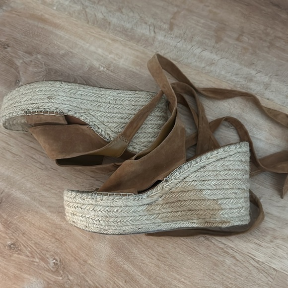 Marc Fisher Suede Wrap Wedge - Picture 3 of 4